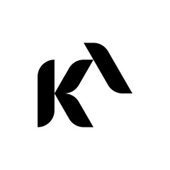 Letter KA simple monogram logo design