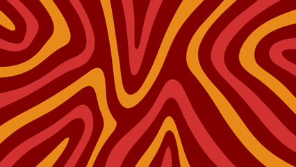Fototapeta premium Abstract Wavy Lines Pattern Red Orange Background