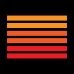 vector illustration retro color, easter theme, bright color, black background