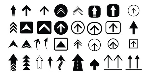 Up direction icon set. vector illustration
