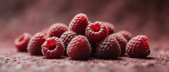 vibrant raspberry close up on a pastel pink background with soft lighting and natural textures | food, nature, beauty, macro, background theme