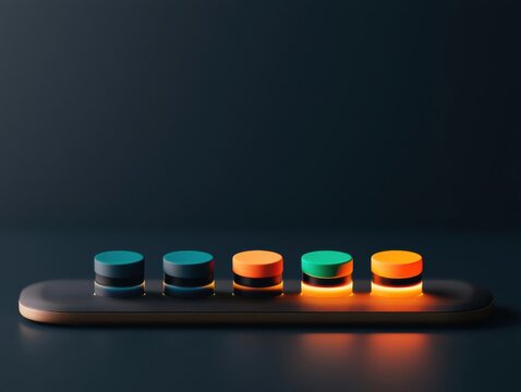 online learning training flexibility. A tranquil image of a glowing progress tracker with editable milestones for personalized goal setting