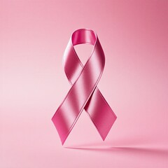 pink cancer awareness ribbon on a pink background, health symbol, support and hope | health, awareness, charity, hope, support theme