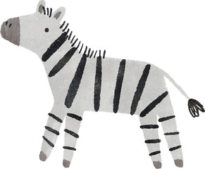 Naklejka premium Watercolor safari animals cute illustration. Hand Drawn African wild animals character design