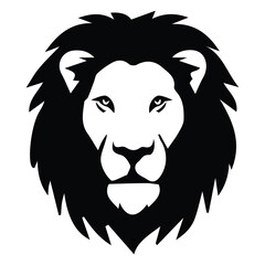 Powerful Lion Head Vector Emblem