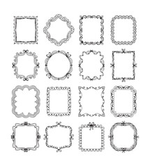 Obraz premium Ornamental Frame Collection Decorative Borders Graphic Elements Elegant Shape Decorative