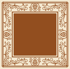 featuring a classic vintage frame ornament design