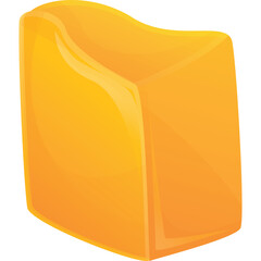 Abstract Orange Gelatin Cube With A Smooth Wavy Top Surface And Soft Lighting Ideal For Food Or Abstract Concepts