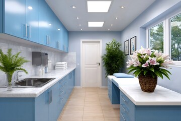 Fototapeta premium Modern clinic examination room with clean healthcare interior