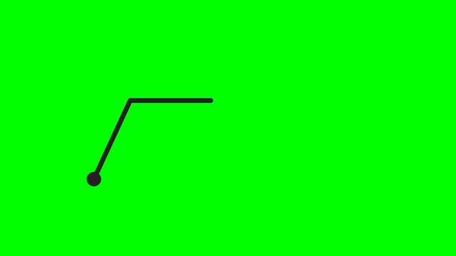 Callout Animation Icon Featuring Abstract Square Root Symbol with Connector Lines on Green Background