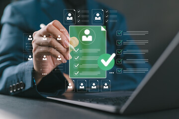 Recruitment and candidate selection process showcasing HR professionals using digital tools to evaluate talent and identify career opportunities, ensuring workforce success and organizational growth.