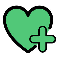 Obraz premium E-commerce Favorite Heart Icon: Premium Emerald Dual Tone Vector Graphic