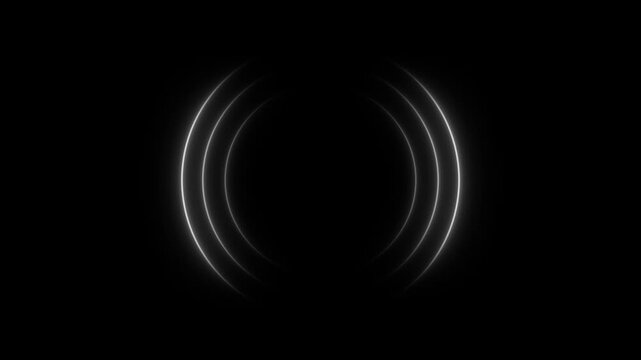 radio waves seamless animation with sound wave signals, radar pulses, and audio wave on transparent background with alpha channel video footage