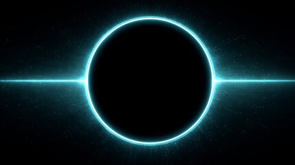 Obraz premium Glowing circular light pattern inspired bioluminescent plankton vector minimalism