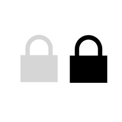 Minimalist Padlock Icon Set – Security & Privacy Concept