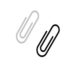 Paperclip Icon Duo – Office Attachment Symbol