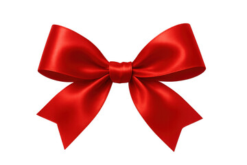Naklejka premium Red satin gift bow for special present decoration