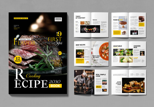 Cook Book Magazine Template