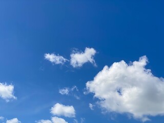 Obraz premium blue sky with white clouds.