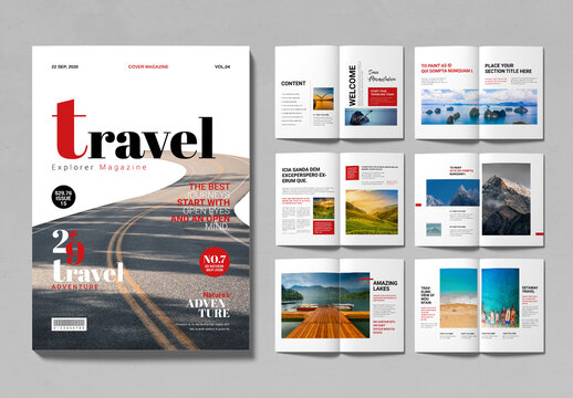 Travel Magazine Template Layout