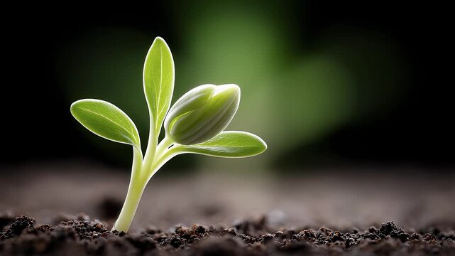 Seedling Breaking Ground Sprouting Hope
