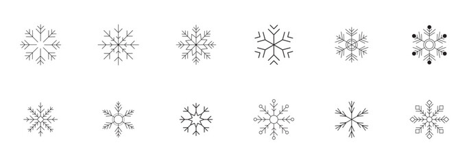 Snowflakes icons. Vector Snowflake. Snowflakes set. Snow icons. Snow symbols. Snowflake vector icon