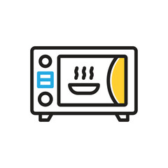 Multi color icon for oven