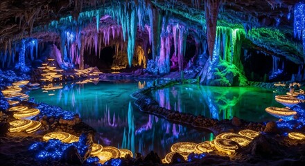 Obraz premium abstract background with christmas lights