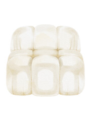 Modern white sofa watercolor
