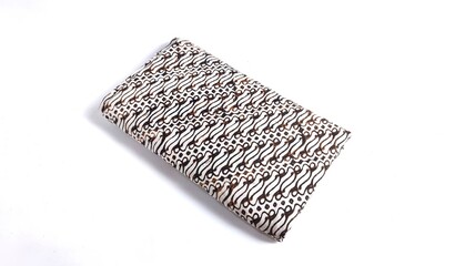 The beautiful of art Indonesian Batik Pattern. Isolated on white background with copy space. 