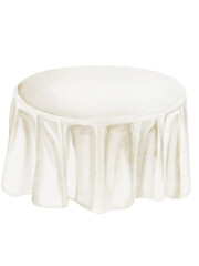 White round table watercolor