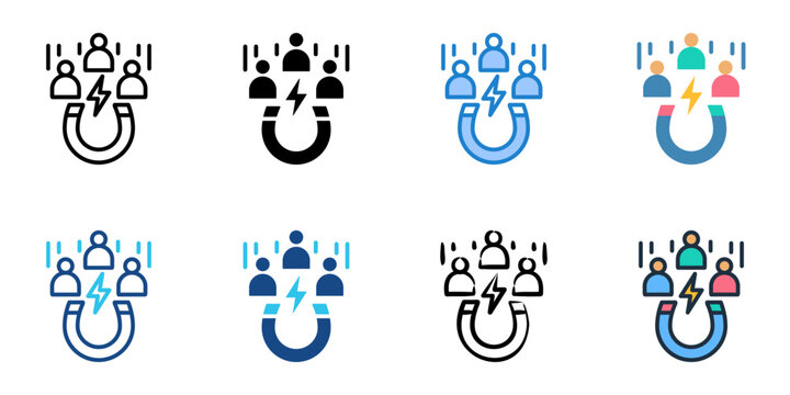 Lead generation icon set multiple style collection 
