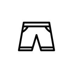 Vector Trunks Icon – Minimalist Shorts Clothing Symbol for Fashion, Sportswear, Summer, Apparel, and Casual Outfit Design