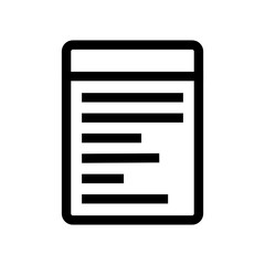 Vector Notepad Icon – Minimalist Notes Symbol for Memo, Journal, Writing, Office, School, Stationery, Idea, and Planning Design
