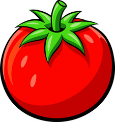 Tomato Vector Illustration – Fresh Red Vegetable Design for Organic, Garden, and Food Themes
