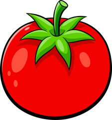 Tomato Vector Illustration – Fresh Red Vegetable Design for Organic, Garden, and Food Themes