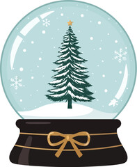 Snow globe christmas winter holiday tree snow festive decoration ornament gift