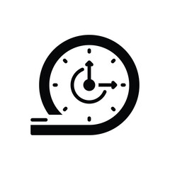 Black solid icon for quick service