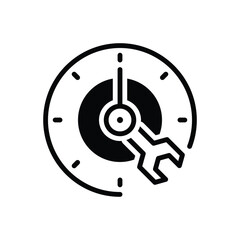 Black solid icon for quick service