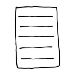 Notebooks doodle hand drawn outline set. paper with stripes or dots, blank collection. Notebooks reminder, memory sketch pages. Notes sheet clipart. Hand-Drawn Paper Notes and Stationery Elements.