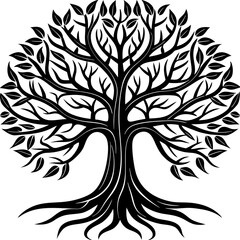 Obraz premium Elegant tree of life design promotes growth and resilience for your brand identity