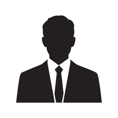 Professional businessman avatar icon for corporate profile or user interface design