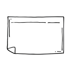 Notebooks doodle hand drawn outline set. paper with stripes or dots, blank collection. Notebooks reminder, memory sketch pages. Notes sheet clipart. Hand-Drawn Paper Notes and Stationery Elements.