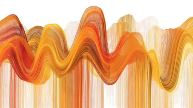 The colorful abstract background vector illustration has a striped rainbow pattern with a soft pink and blue wave decoration and light texture