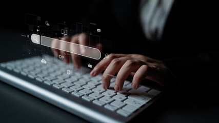 Search engine interface for accessing digital information and online data. Search engine finds...