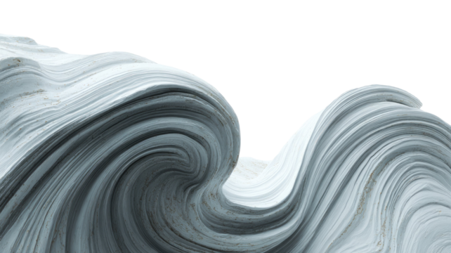 Smooth, swirled forming a heart shape with a paper design illustration and macro texture