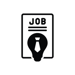 Black solid icon for job creation