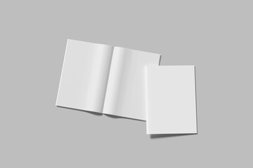 Realistic magazine blank mockup template