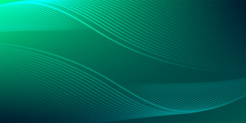 abstract gradient green and blue background with wavy line.