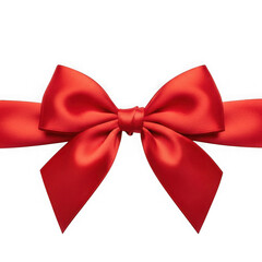 Fototapeta premium 3d red satin bow isolated on transparent background